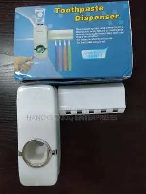 Automatic Toothpaste Dispenser and Toothbrush Holder Set