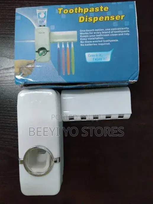 Automatic Toothpaste Dispenser and Toothbrush Holder Set