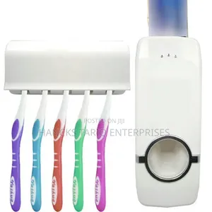 Automatic Toothpaste Dispenser and Toothbrush Holder Set