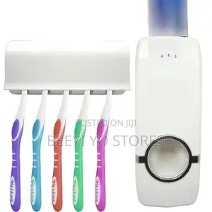 Automatic Toothpaste Dispenser and Toothbrush Holder Set