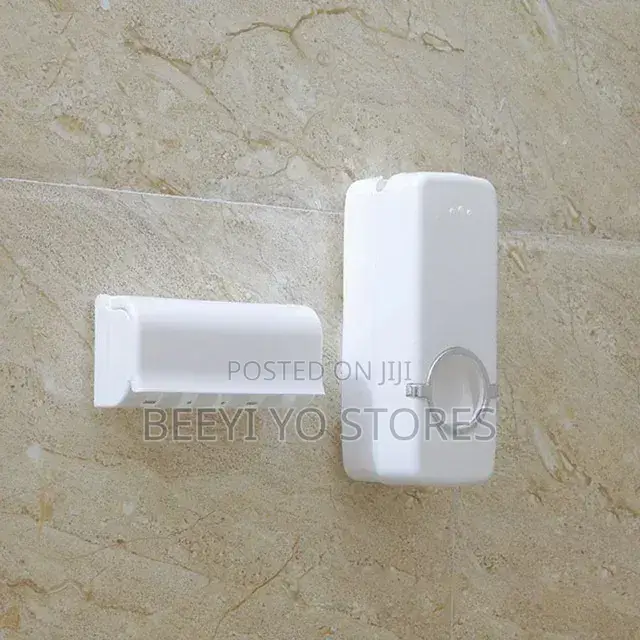 Automatic Toothpaste Dispenser and Toothbrush Holder Set