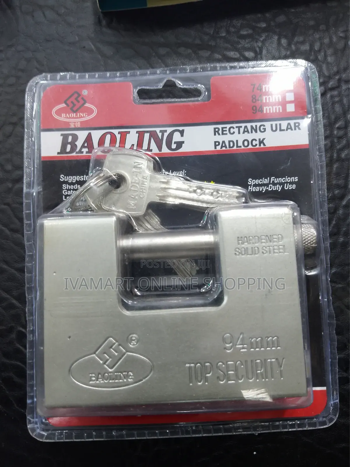 BAOLING Rectangular Padlock (94mm) - Top Security, Heavy Duty Use