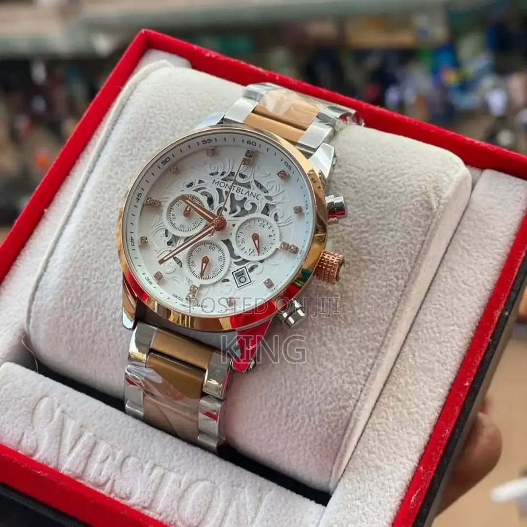 Two-Tone Rose Gold and Stainless Steel bracelet.Montblanc Watch