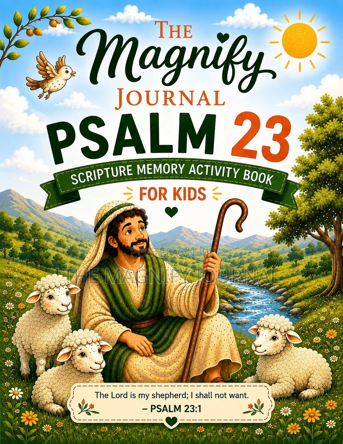 The Magnify Journal - Psalm 23 - Scripture Memory Activity Book 4 Kids