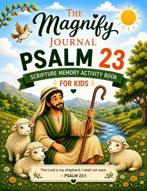 The Magnify Journal - Psalm 23 - Scripture Memory Activity Book 4 Kids