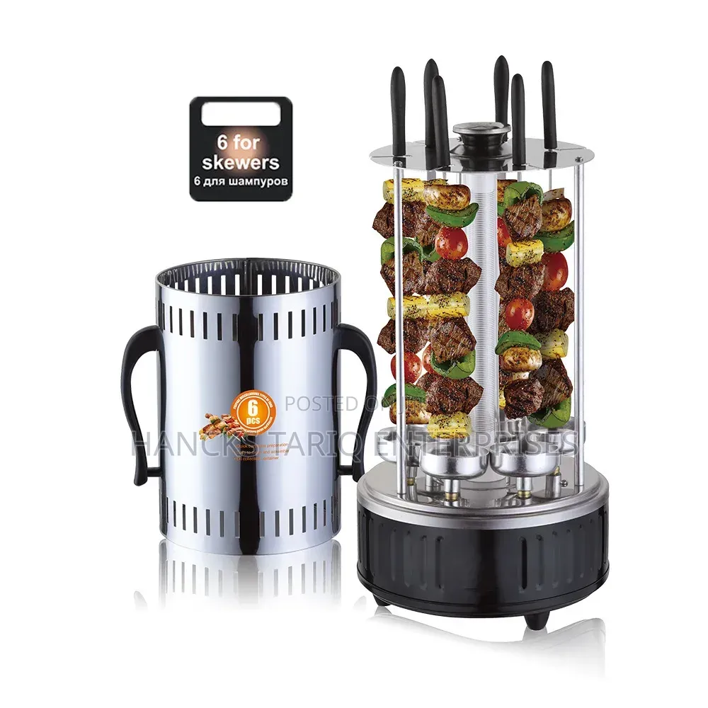 Vertical Rotating Electric BBQ Skewer Grill and Shawarma Machine