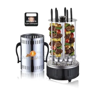 Vertical Rotating Electric BBQ Skewer Grill and Shawarma Machine