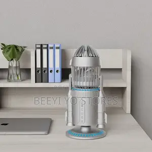 Creative Rocket-Shaped Desktop Fan and Air Circulation Cooler