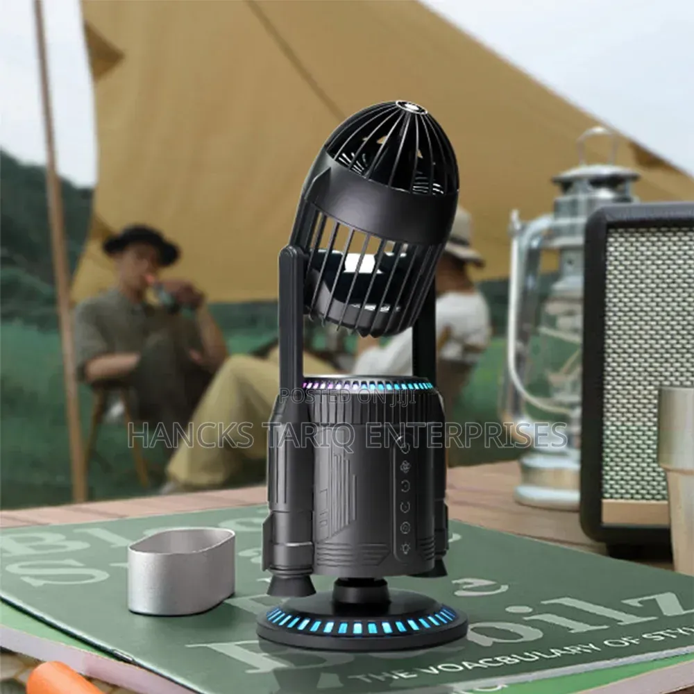 Creative Rocket-Shaped Desktop Fan and Air Circulation Cooler