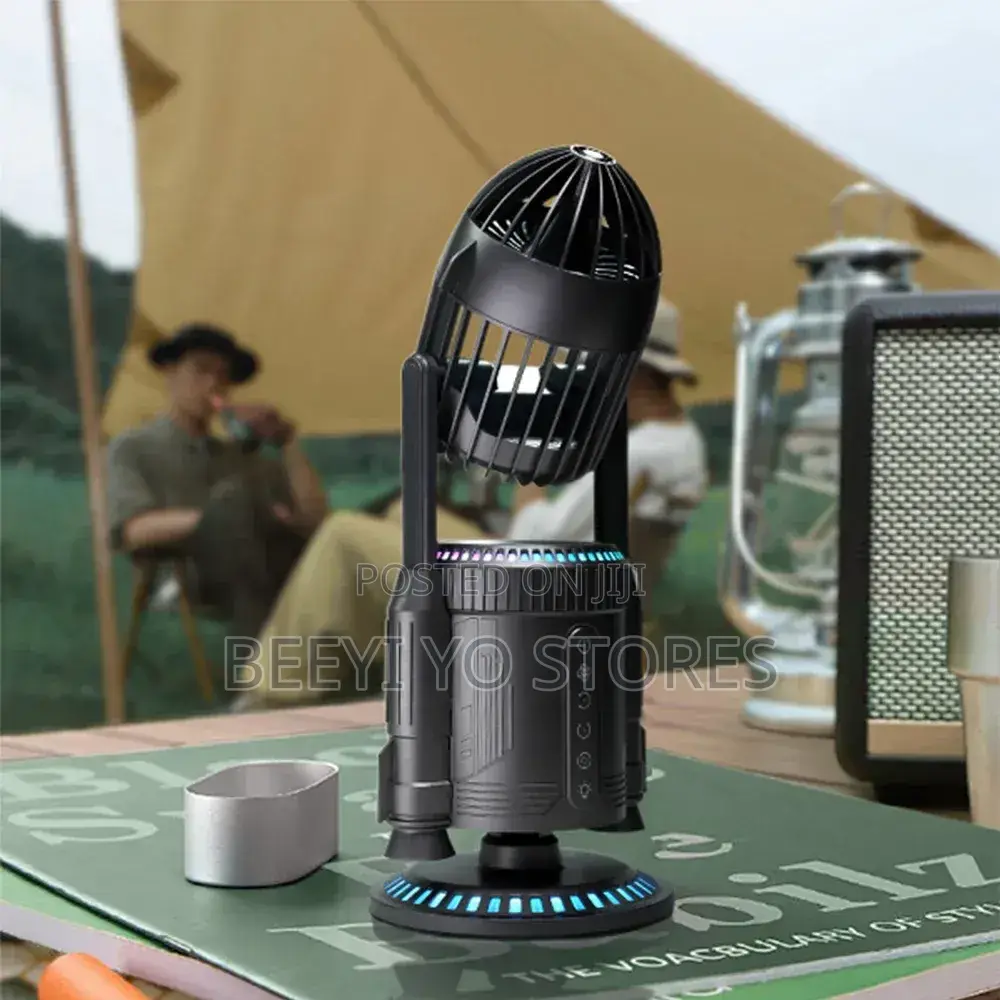 Creative Rocket-Shaped Desktop Fan and Air Circulation Cooler