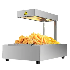 Commercial Stainless Steel Food Heat Lamp and French Fry Warmer.