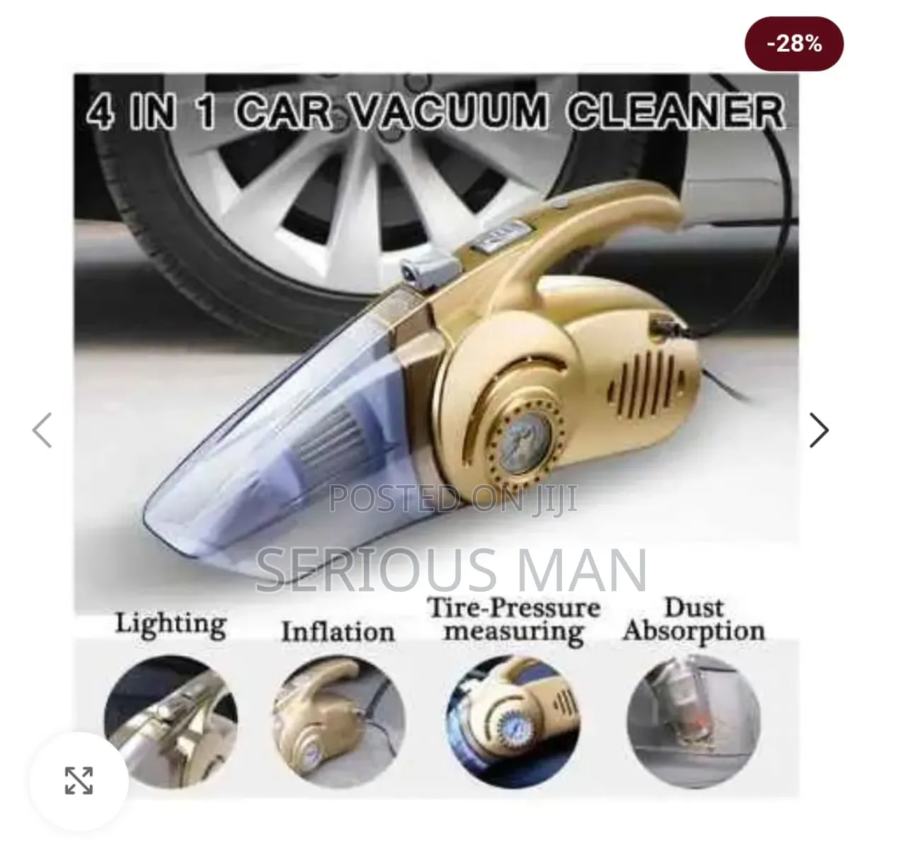 4-in-1 Multifunctional Portable Car Vacuum Cleaner