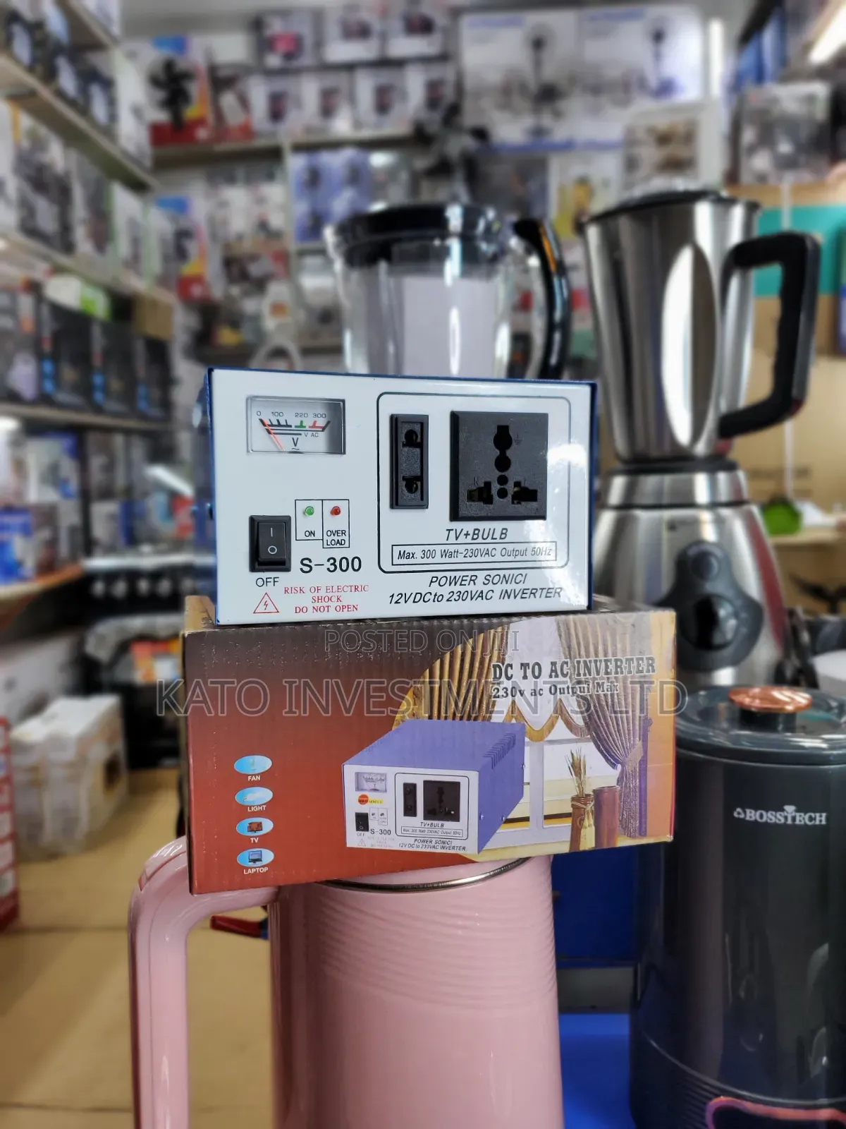 Power Sonici S-300 300w Dc to AC Power Inverter (12v Dc to 230v AC)