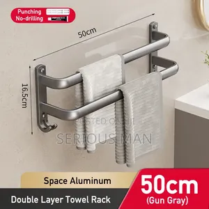 Aluminum Double-Layer Towel Rack