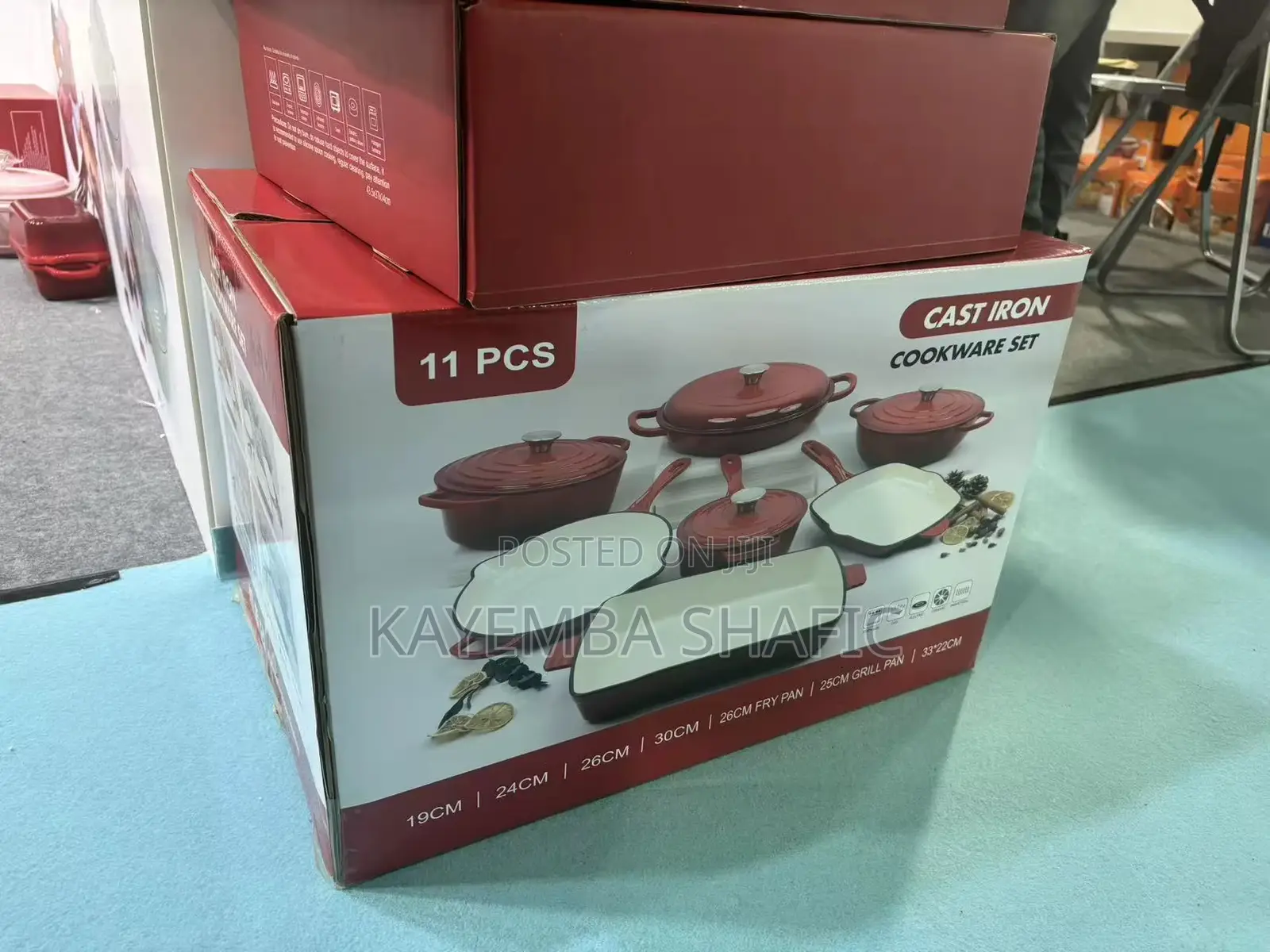 11-Piece Heavy Duty Enameled Cast Iron Cookware Set - Brand New