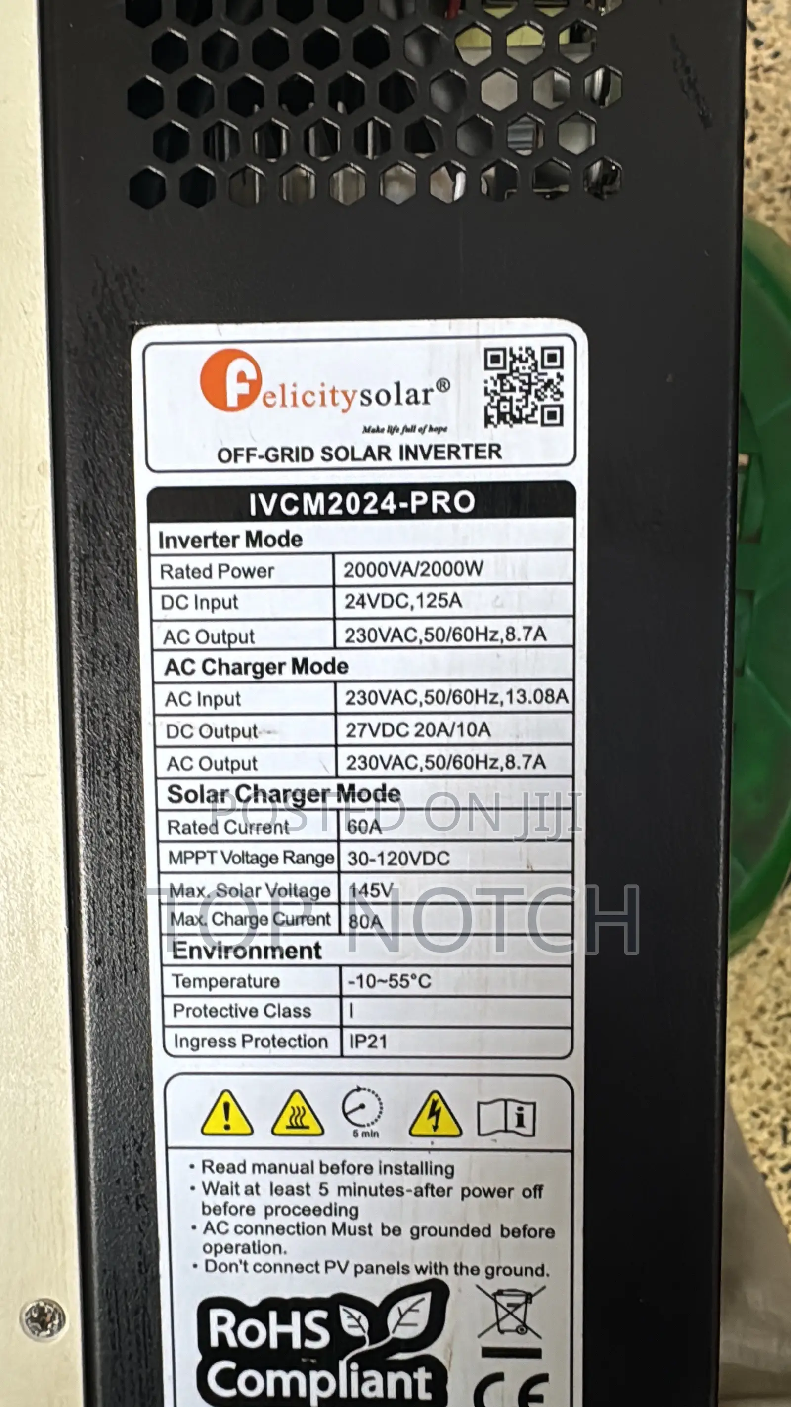 2kva/24v Felicity Hybrid Inverter