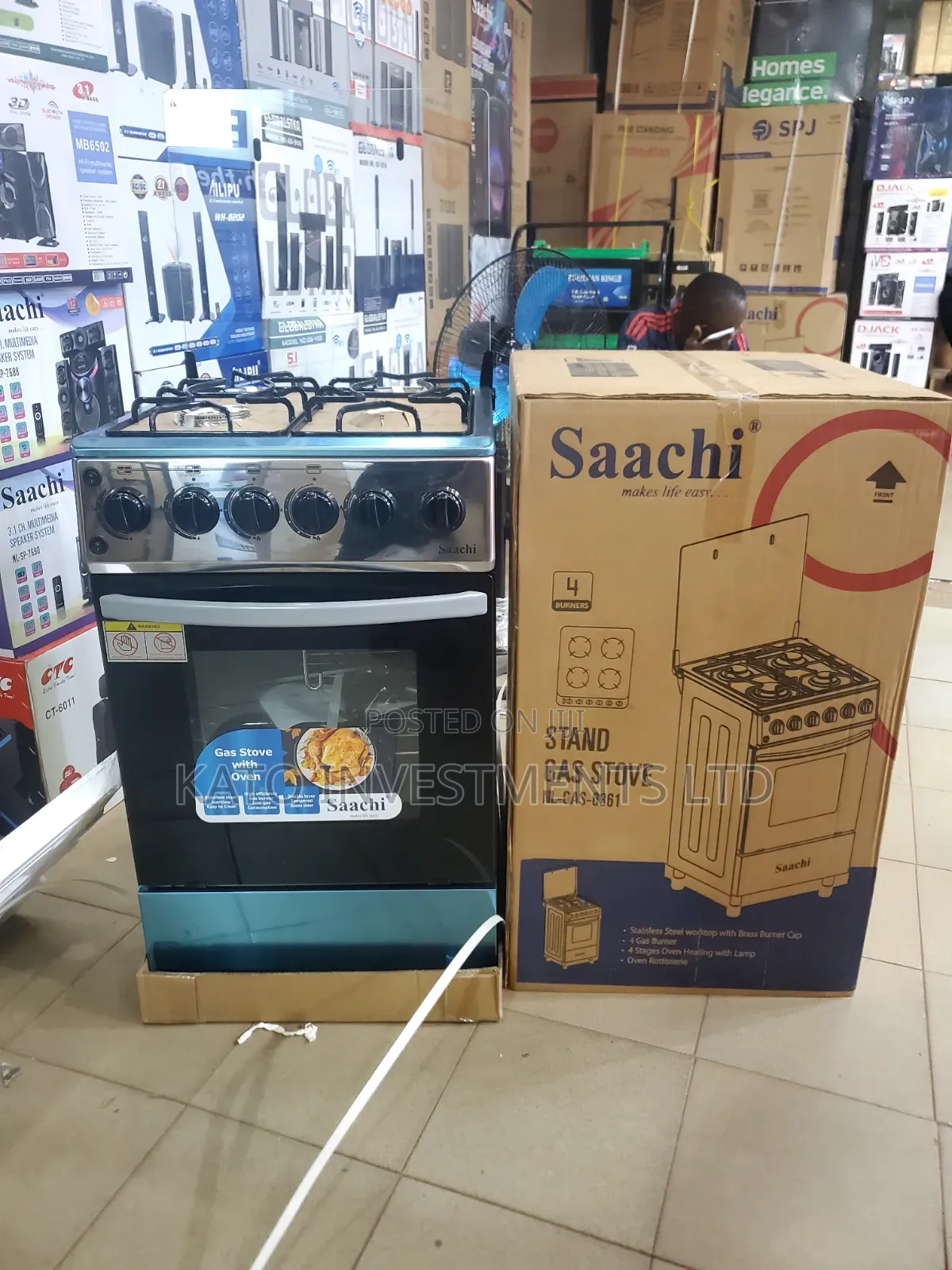 Saachi Stand Gas StoveI 50x50 Cm FULL GAS