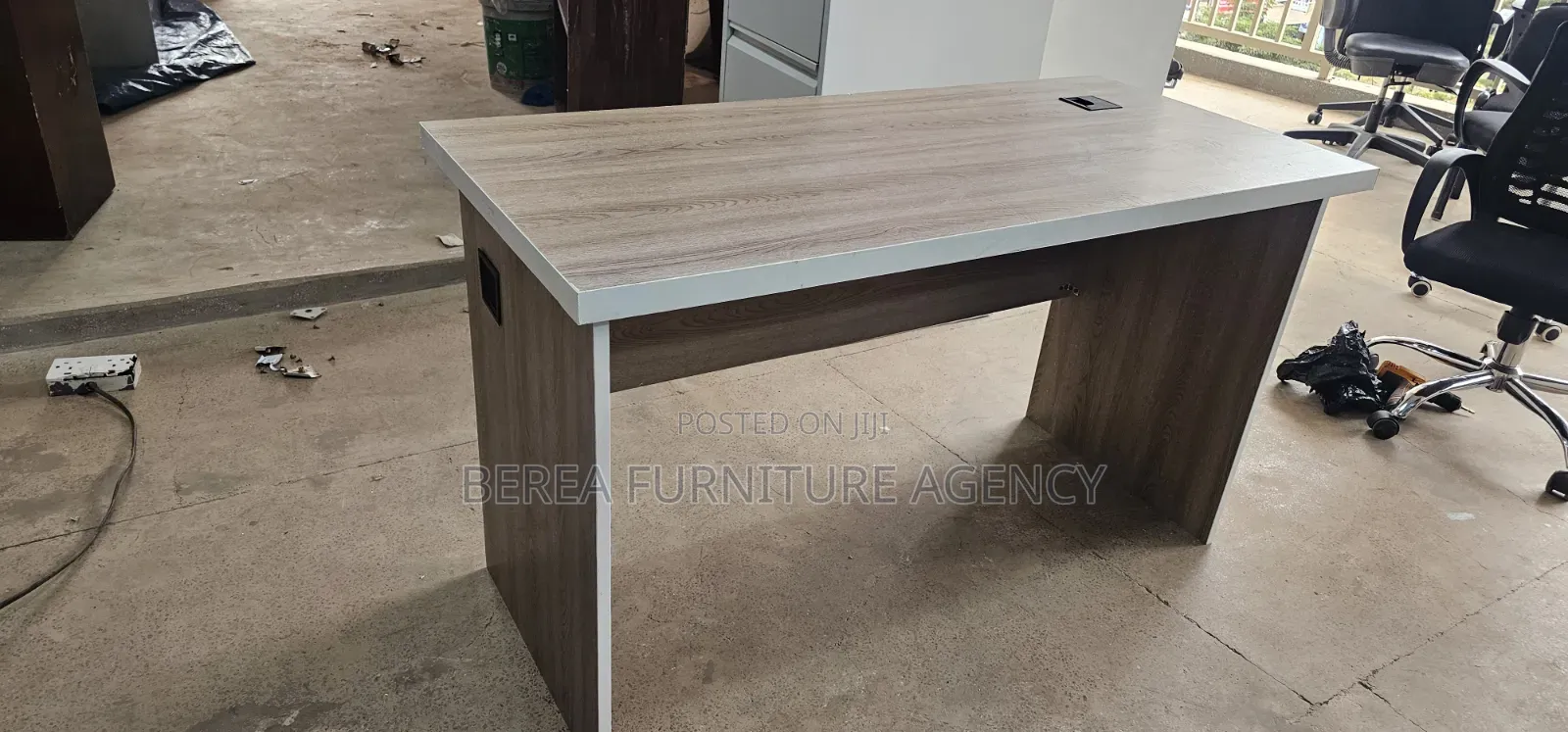 Grey Office Table 130cm Without Drawer