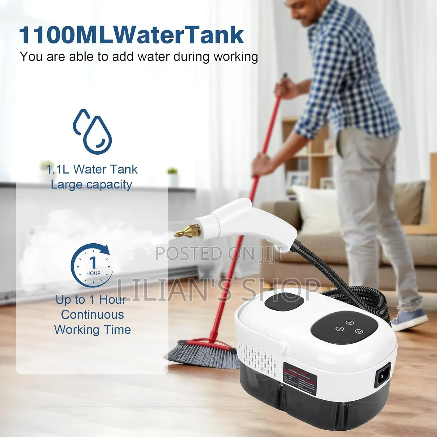 Heavy-Duty Handheld Steam Cleaner