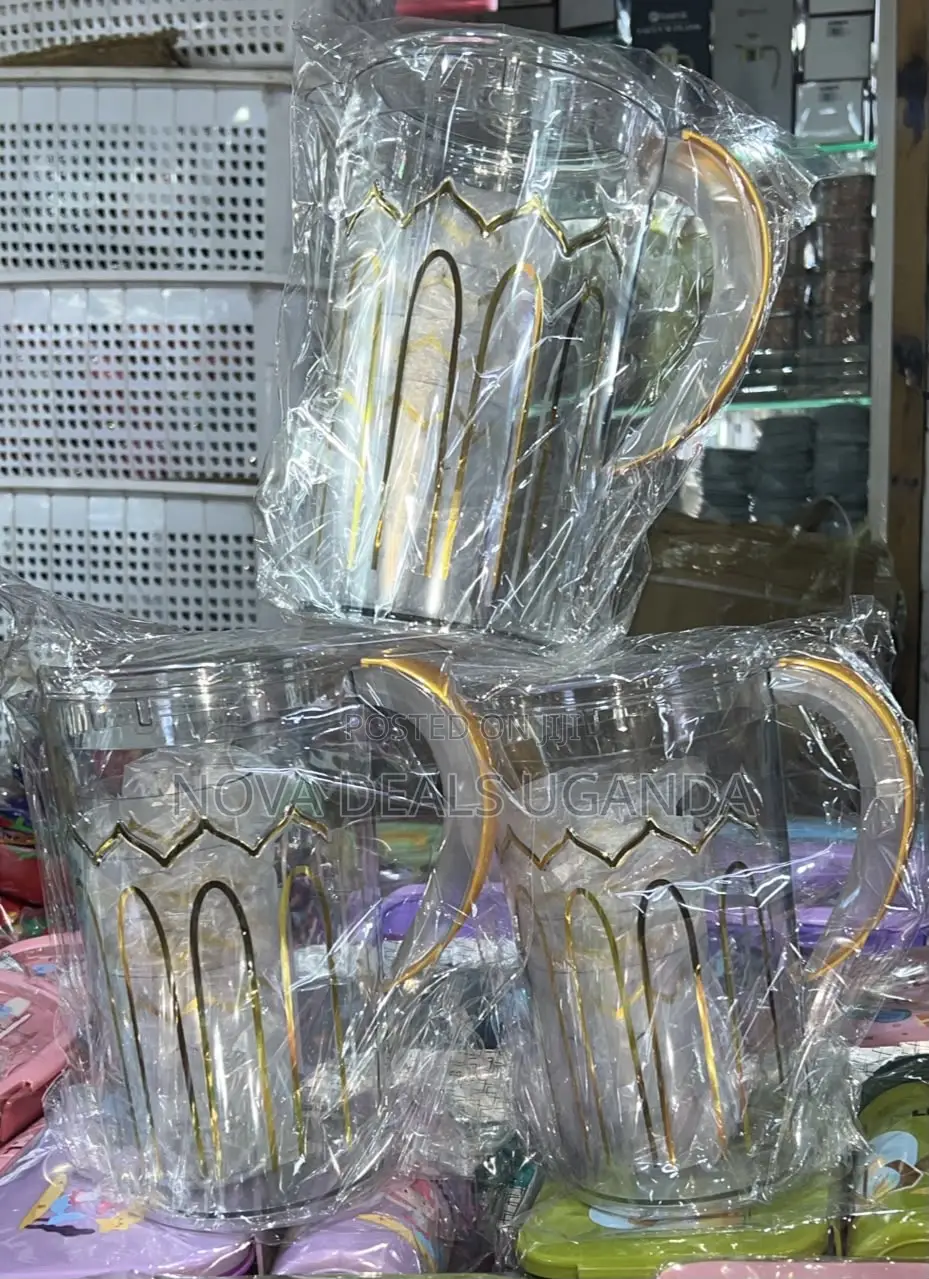 Table Glass Water Jug With Drinking Glasses