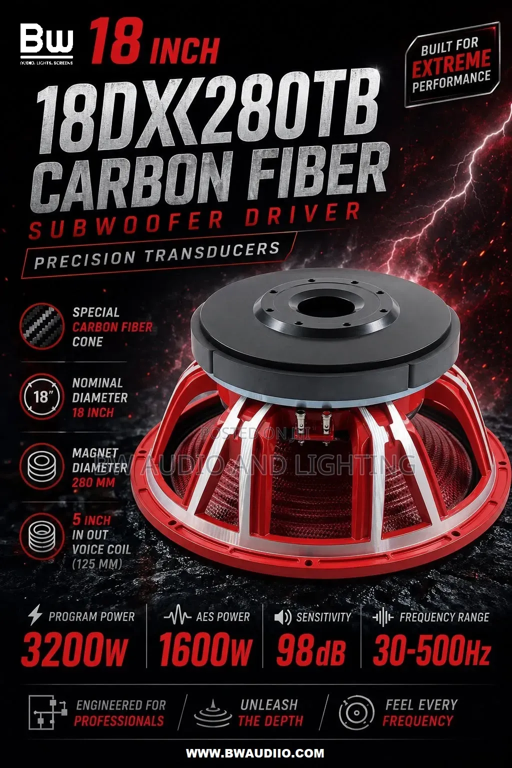 Bass Speaker, Woofer, Big Magnet 3300w