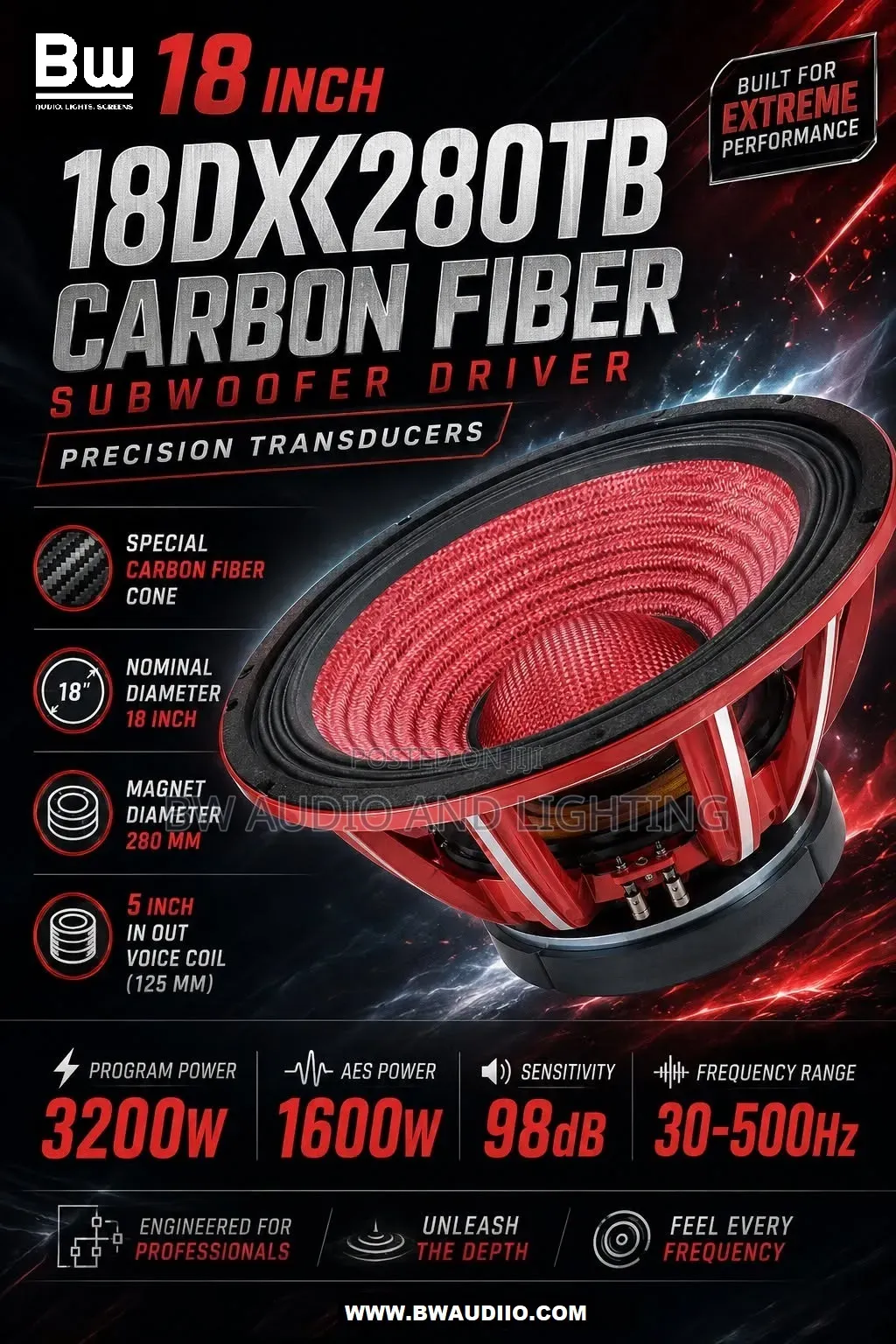 Bass Speaker, Woofer, Big Magnet 3300w