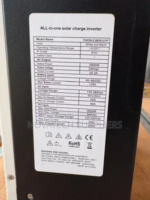 5.6KW Solar Charge Inverter 48V 125A Battery Input
