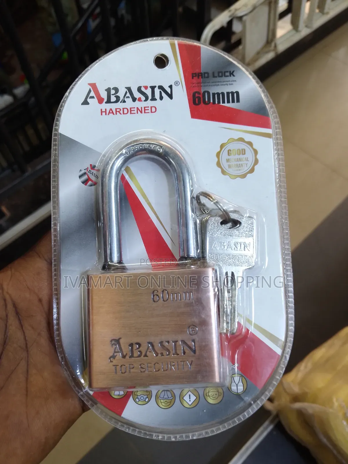 Abasin 60mm Top Security Padlock - Hardened
