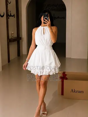 Pearl Open Back Chiffon Dress