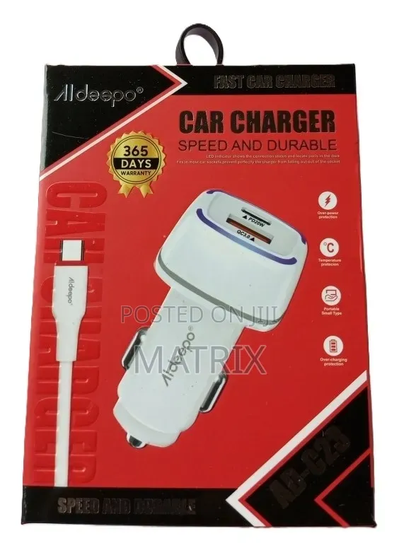 Aldeepo Fast Car Charger Model AD-C23