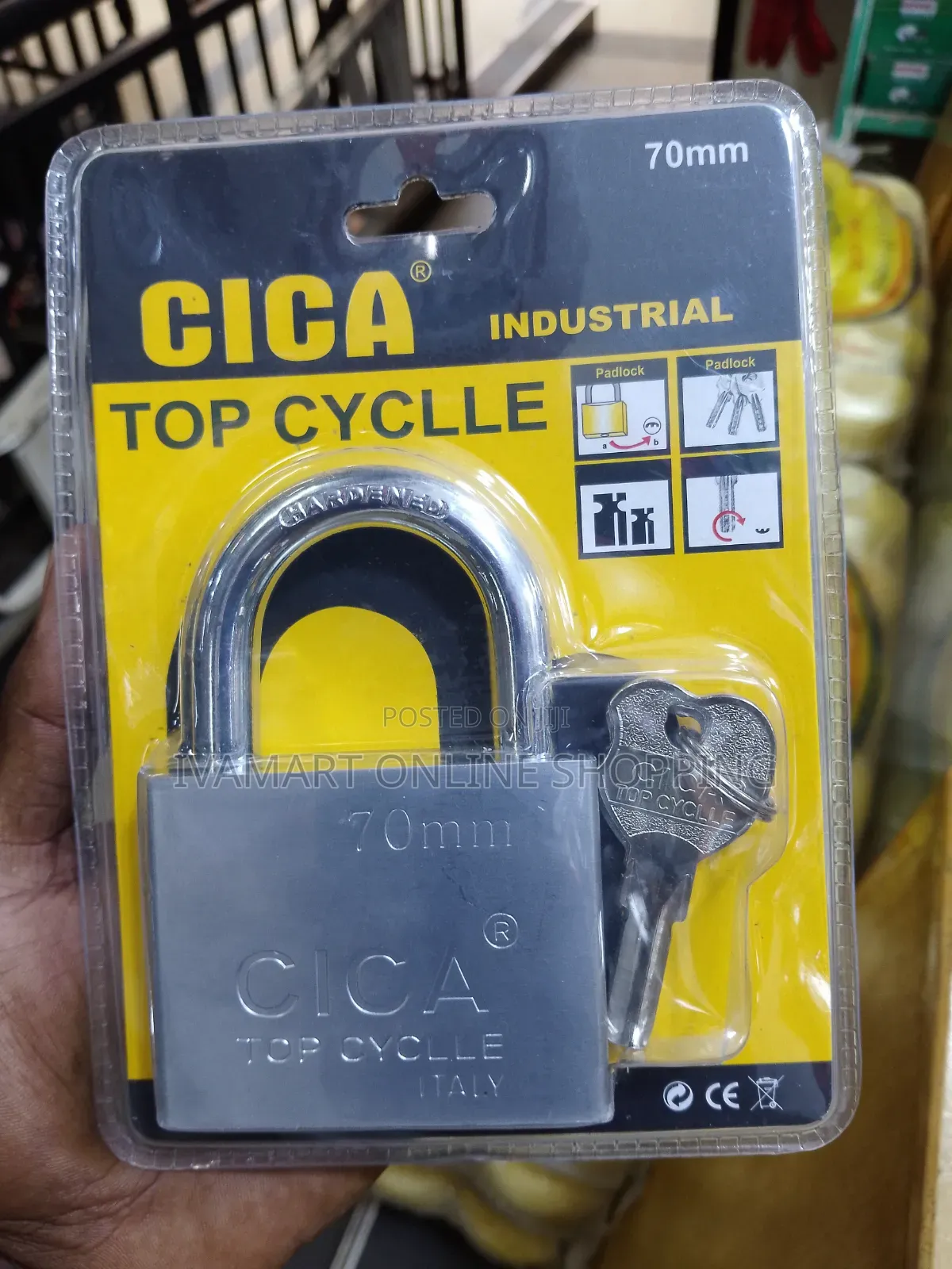 CICA 70mm Top Security Padlock - With or Without Guard