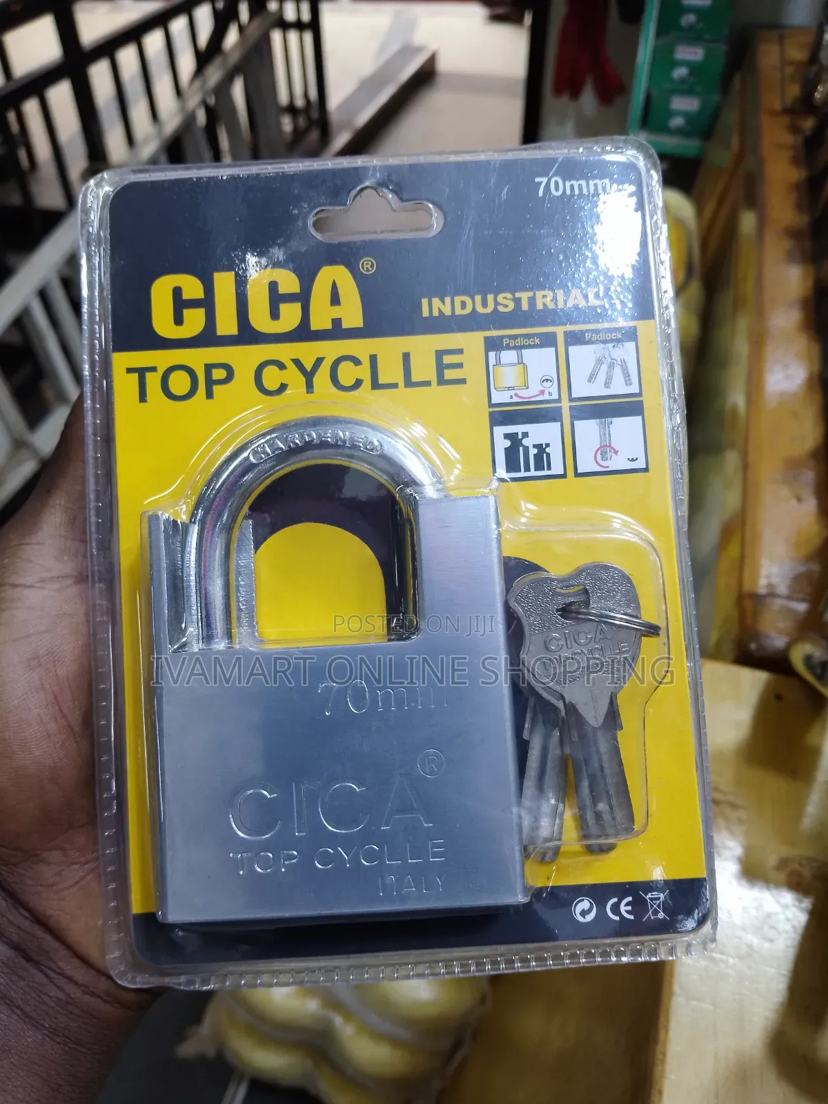 CICA 70mm Top Security Padlock - With or Without Guard