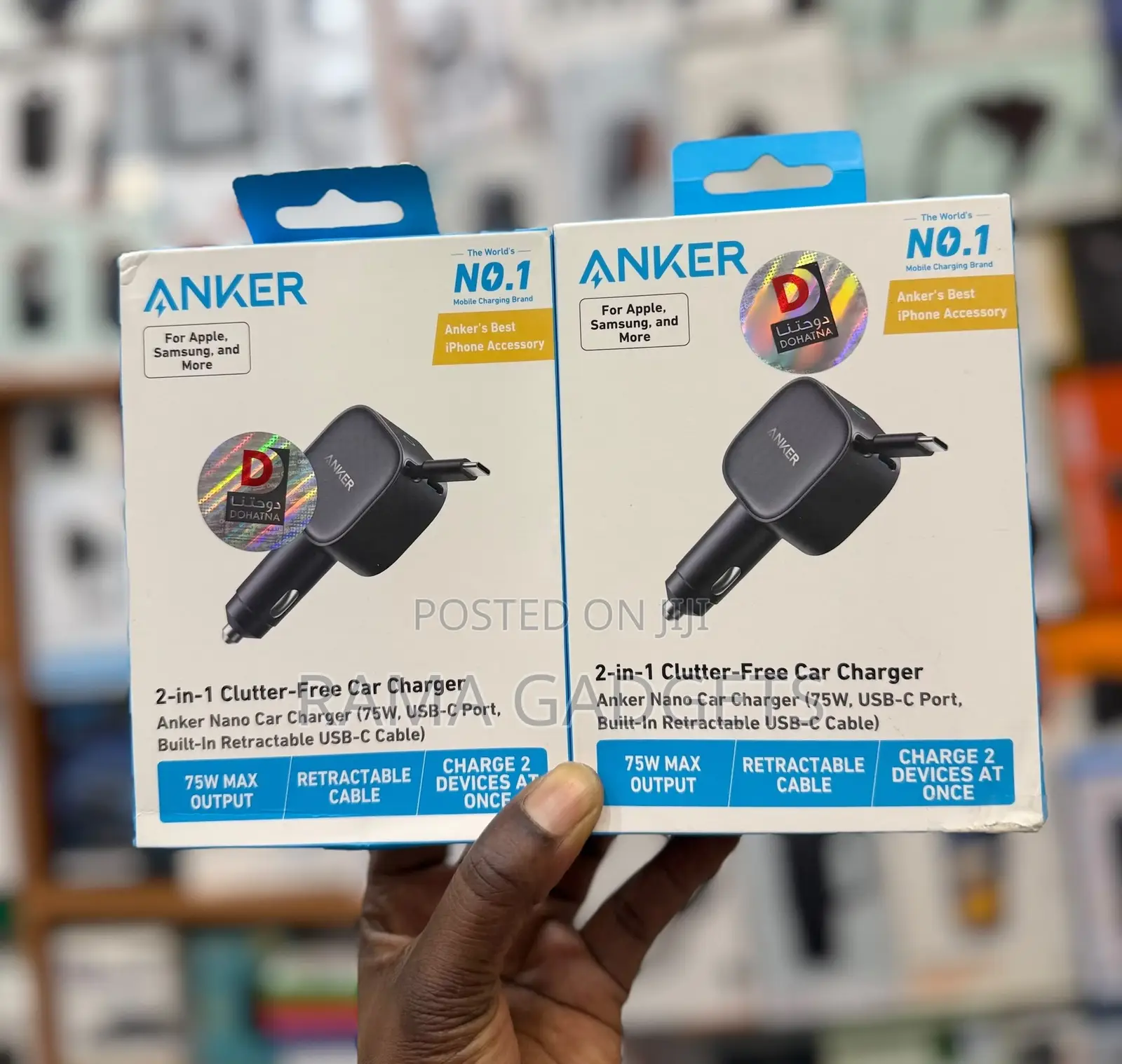 Anker Nano Car Charger (75W), a 2-in-1