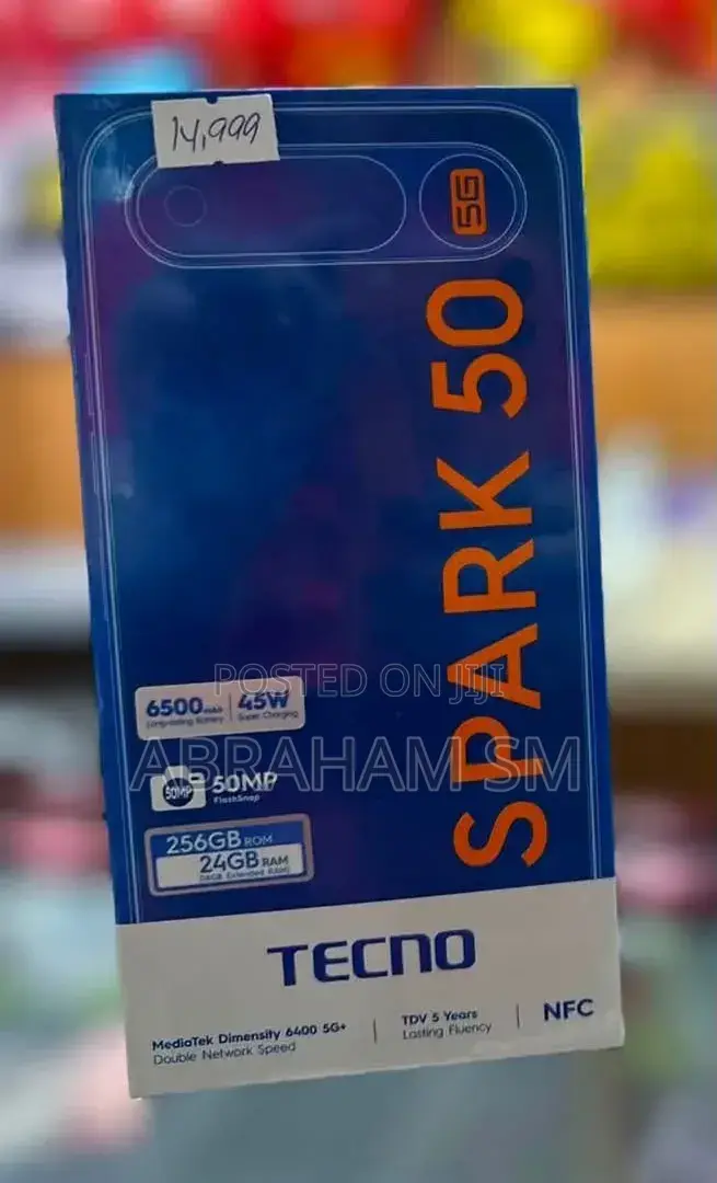 New Tecno Spark 50 5G 256 GB Black