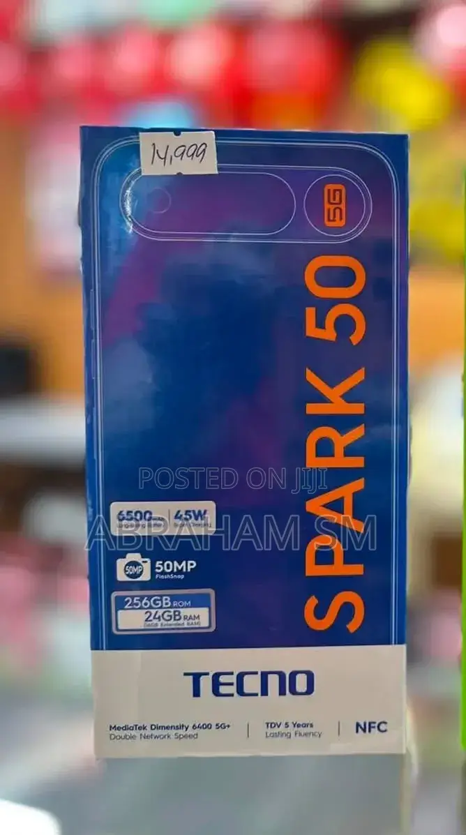 New Tecno Spark 50 5G 256 GB Black
