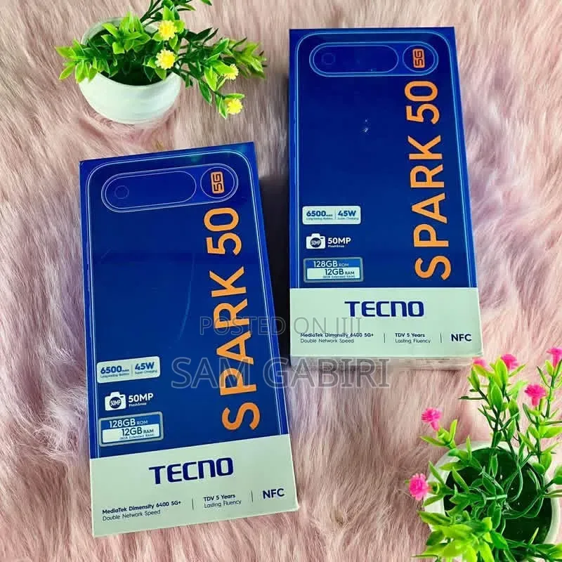 New Tecno Spark 50 5G 128 GB Gray