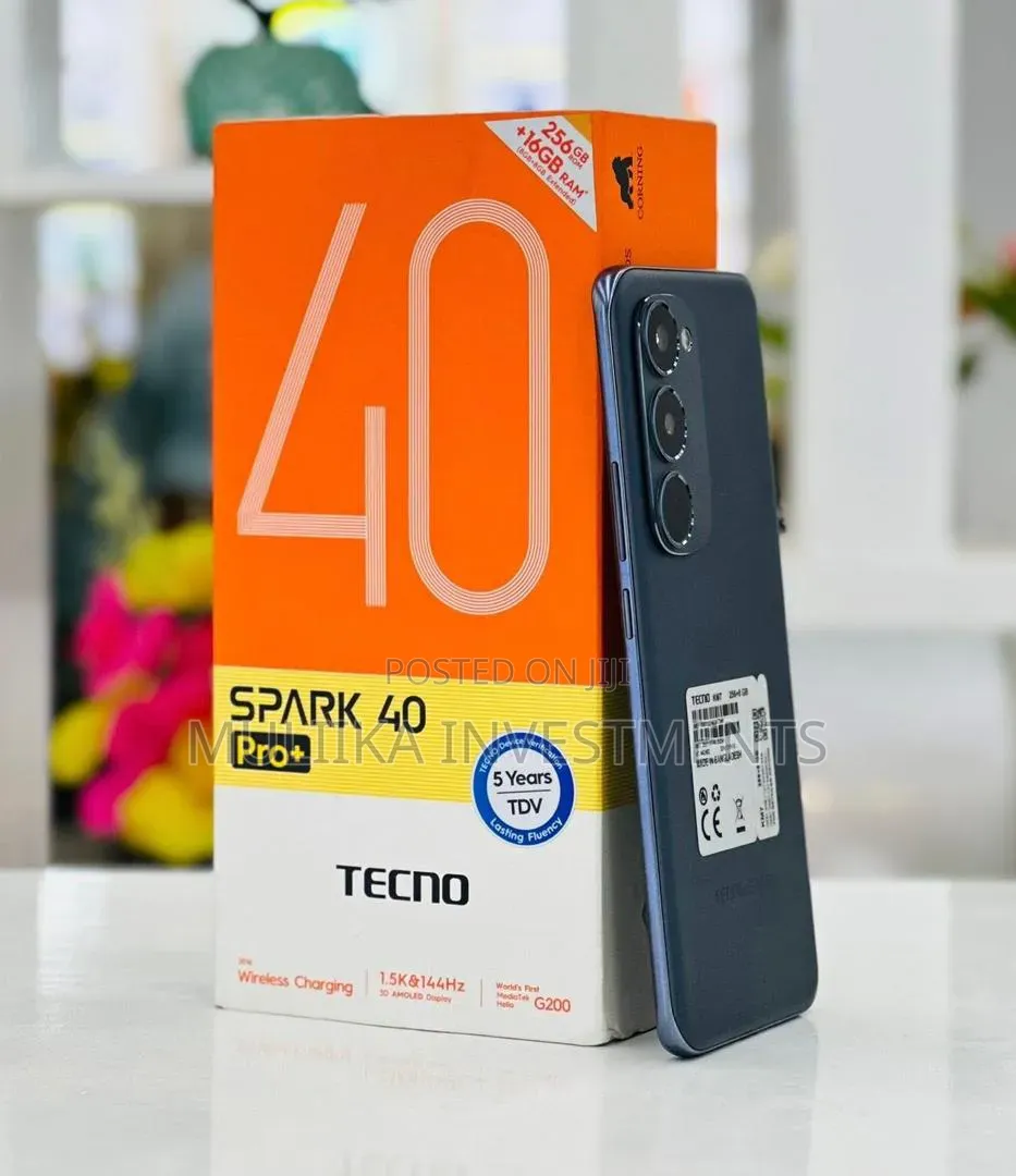 New Tecno Spark 40 Pro+ 256 GB Black