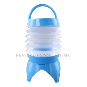 Collapsible 5.5L Plastic Beverage Dispenser| Spigot| Stand for Picnics