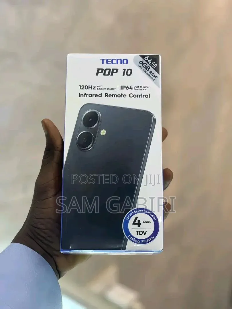 New Tecno Pop 10 128 GB Black