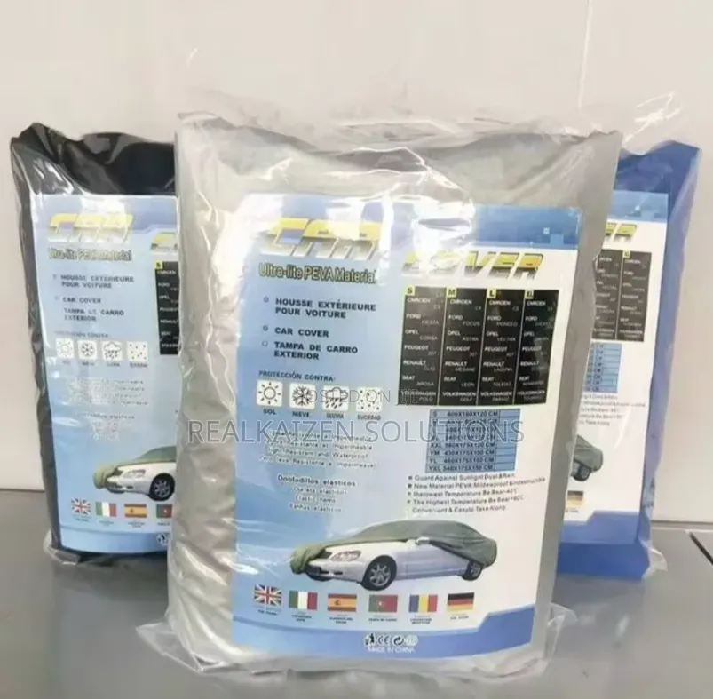 All-Weather Thickened PEVA Silver Gray Breathable Car Protective Cover