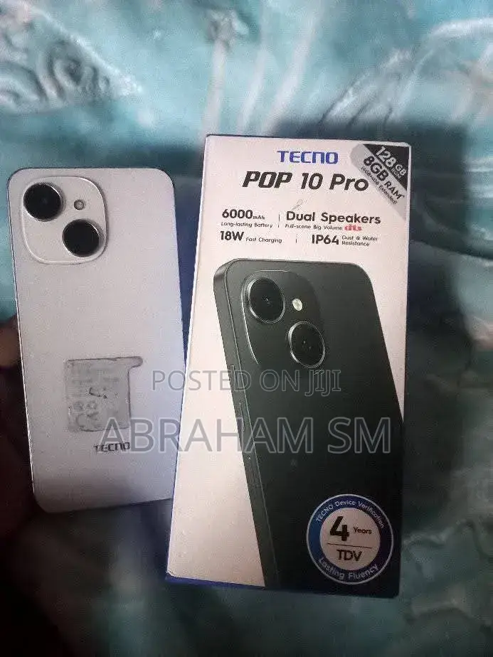 New Tecno Pop 10 Pro 128 GB White