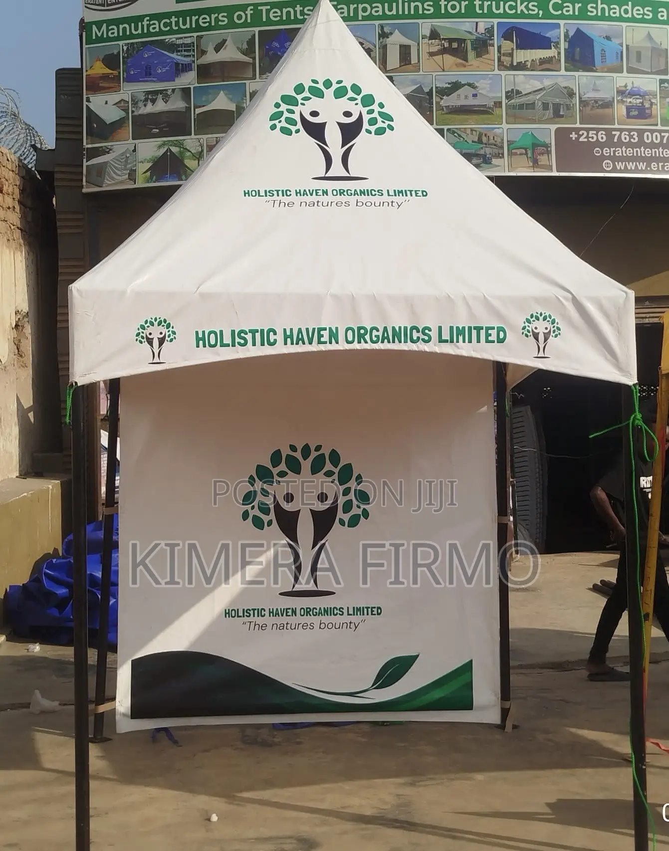 2mx2m Tent in Strong Materials Branded With a Logo
