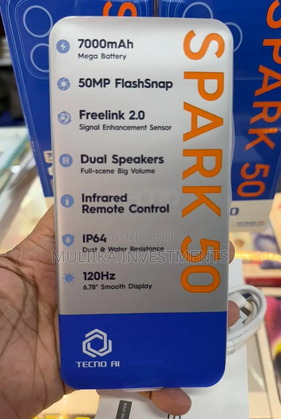 New Tecno Spark 50 128 GB Blue