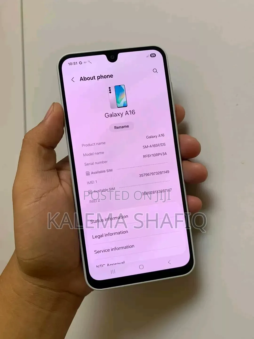 New Samsung Galaxy A16 5G 256 GB Pink