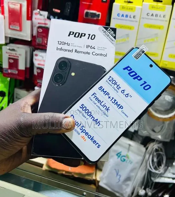 New Tecno Pop 10 128 GB Black