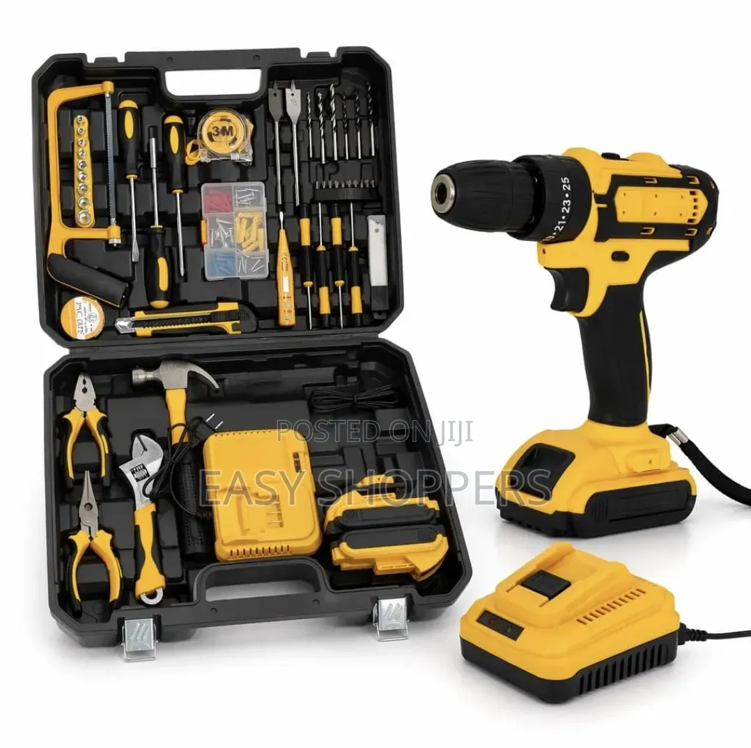 Multifunctional Cordless Drill and Hand Tool Combo Set