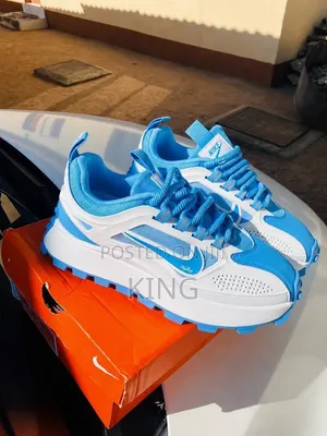 Nike Bailleli Sneakers in a White and Sky Blue Frost