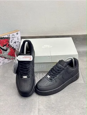 Nike Air Force 1 Sneakers in a Triple Black