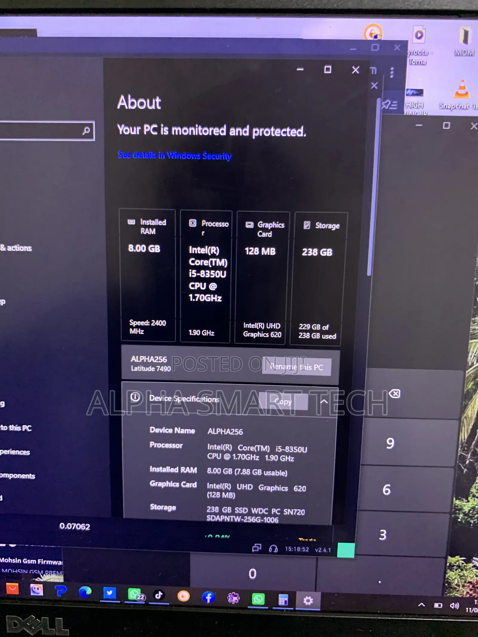 Laptop Dell Latitude 7490 8GB Intel Core i5 SSD 256GB