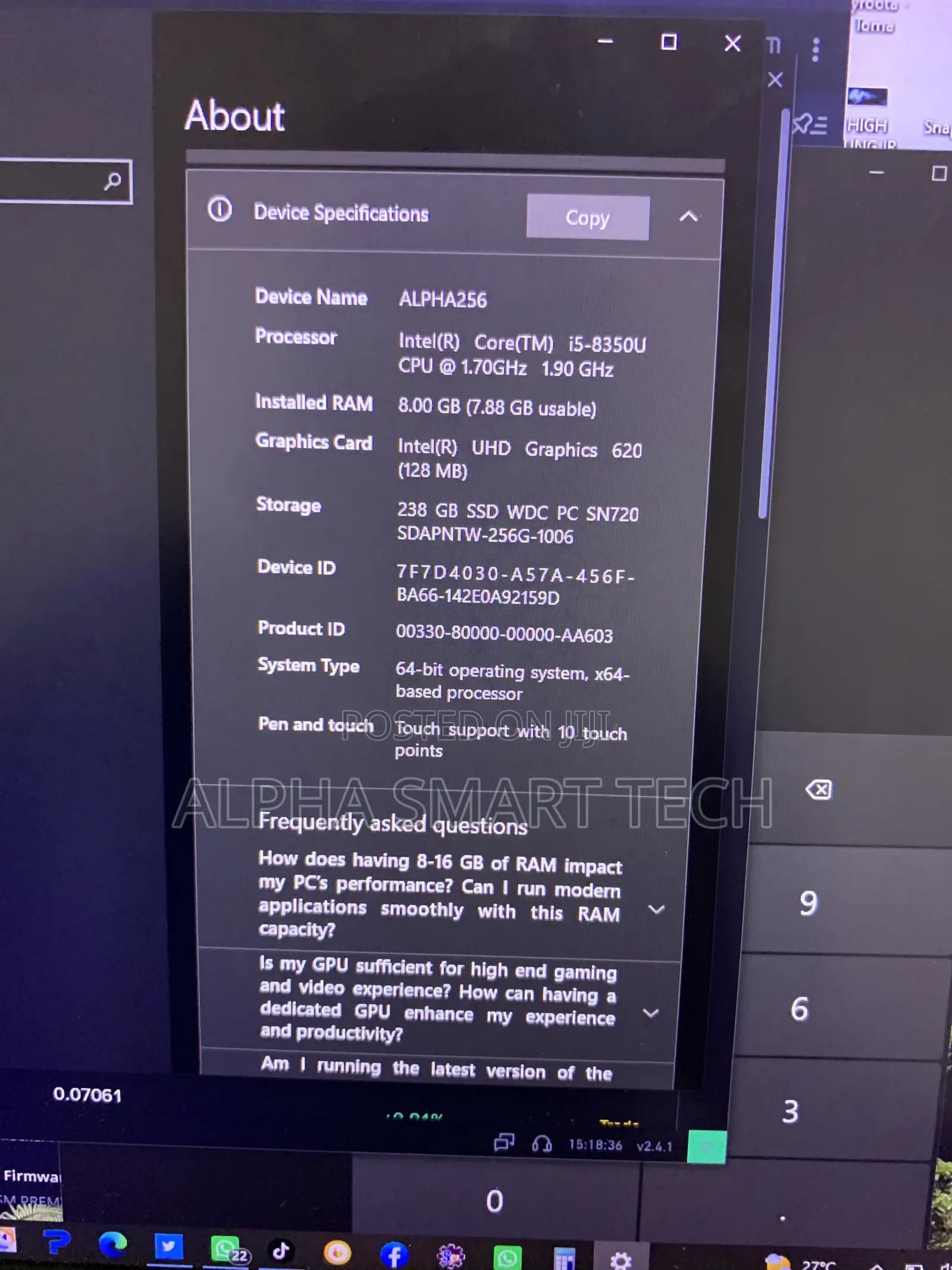 Laptop Dell Latitude 7490 8GB Intel Core i5 SSD 256GB